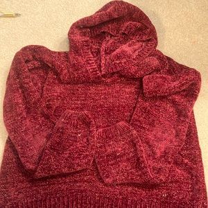 Soft knit hooded sweater